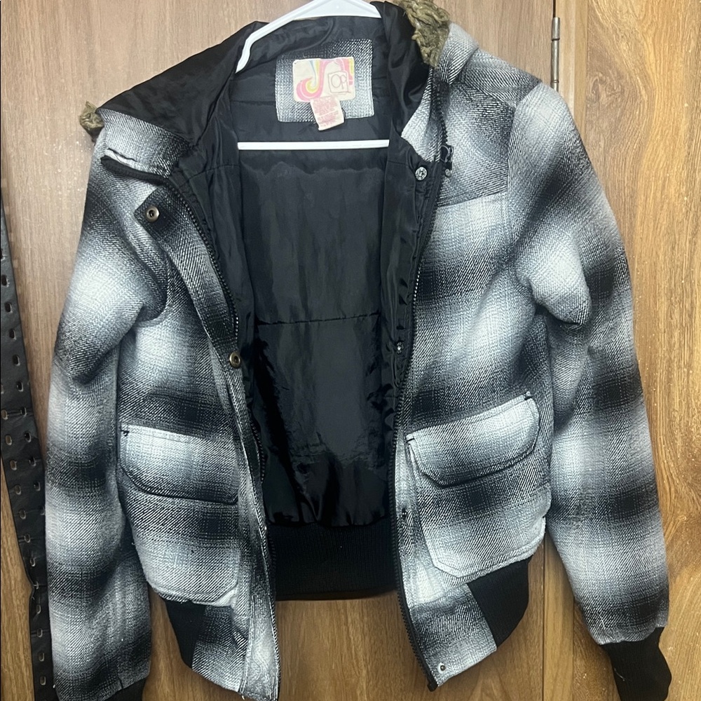 Stylish Black and Gray Kids Coat